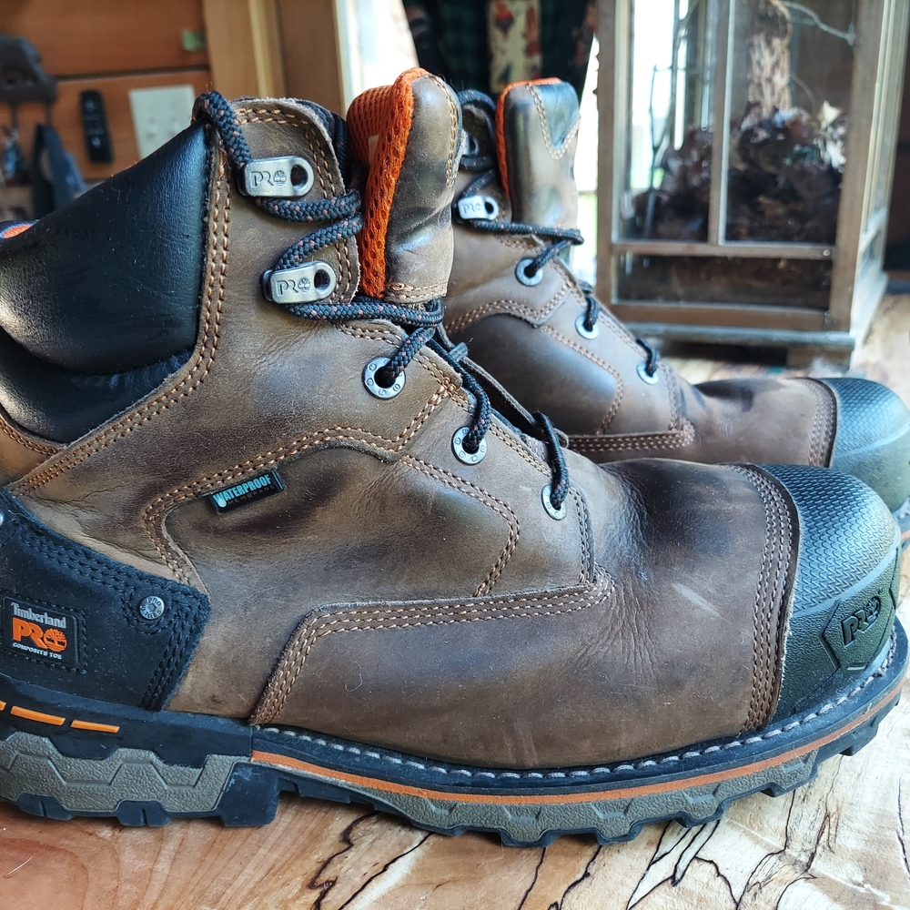 Timberland PRO Men's Brown and Black Work Boots